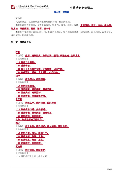 第二章 清热药(1)