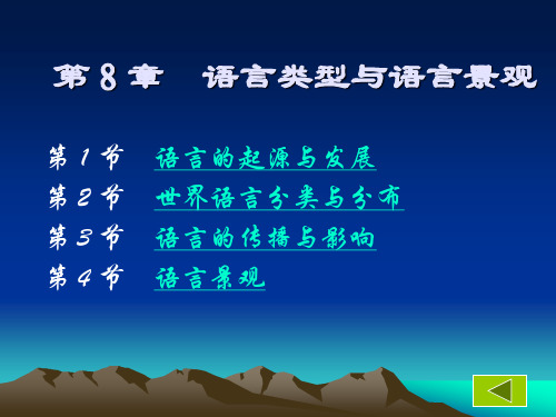 第八章语言类型与语言景观讲课