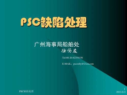 PSC缺陷处理