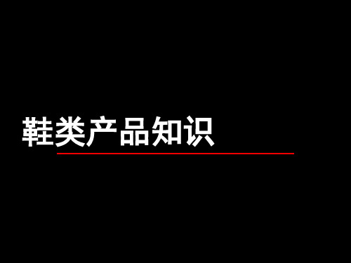 鞋类产品知识40页PPT