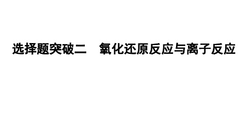 二轮复习专题一化学语言与概念选择题突破二氧化还原反应与离子反应课件(39张)