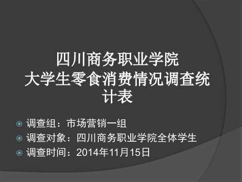 关于商院大学生零食消费情况调查统计图