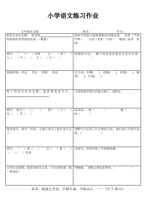 小学五年级语文阶段训练I (48)