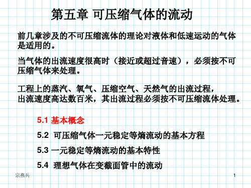 可压缩气体的流动.