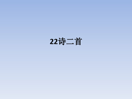 22诗二首