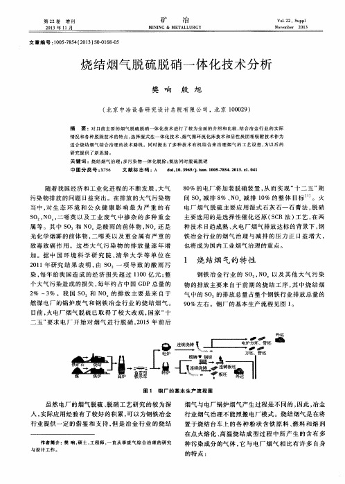 烧结烟气脱硫脱硝一体化技术分析