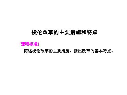 《梭伦改革的主要措施和特点》课件