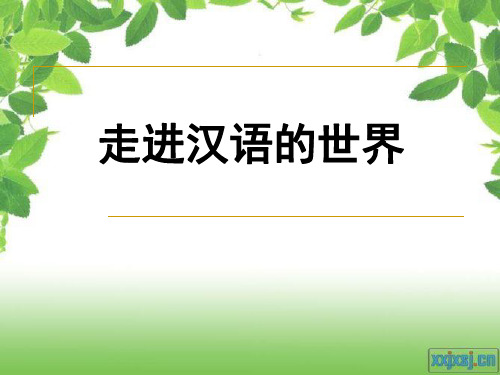 人教版选修语言文字《美丽而奇妙的语言-----认识汉语》(58张PPT)