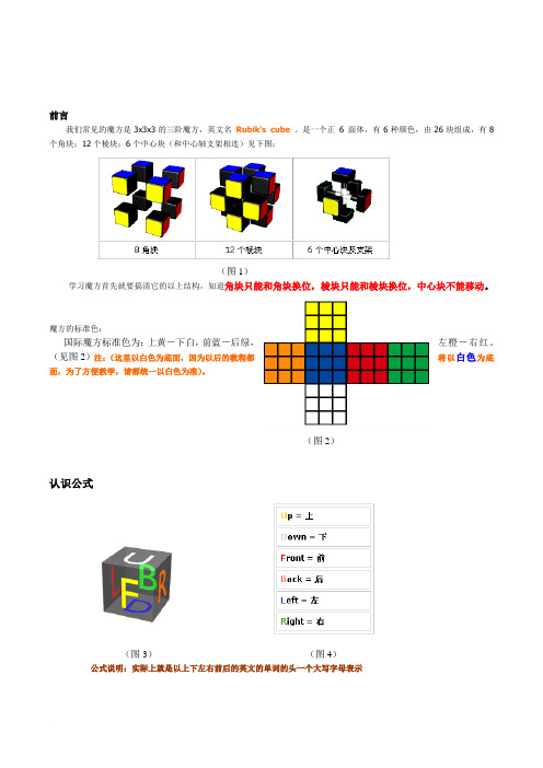 教你新手魔方公式图解