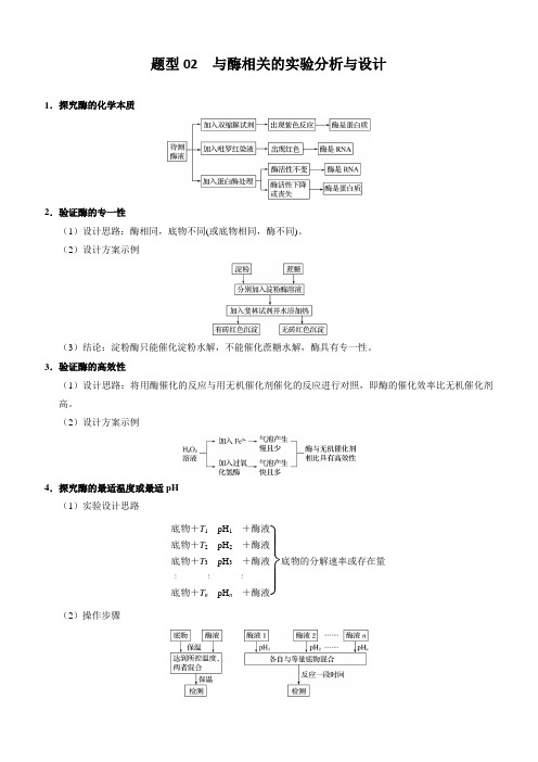 2020年高考生物提分策略题型02 与酶相关的实验分析与设计附解析