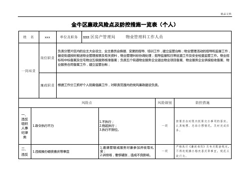 物业管理人员廉政风险防控