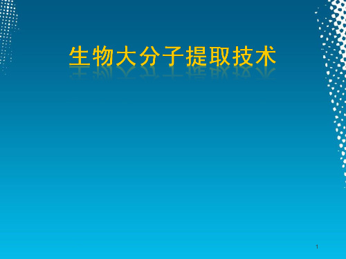 生物大分子提取技术  ppt课件