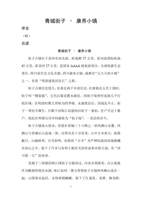 青城街子 · 康养小镇