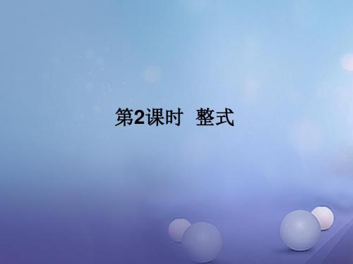 广东省中考数学复习第一章数与式第2课时整式课件