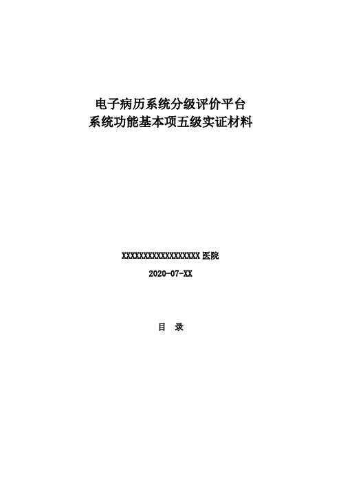 01：电子病历评级(5级)基本项实证材料(模板)