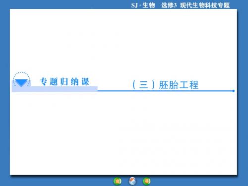 高中生物(苏教版)选修3课件：专题归纳课3第3章 胚胎工程(共29张PPT)