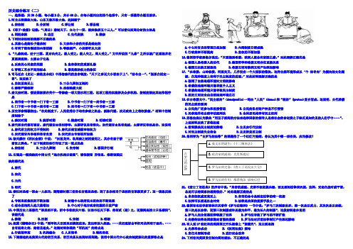 山东省乐陵市第一中学高中历史必修一习题：综合练习(二)