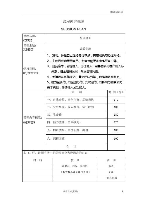 成长训练