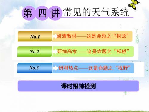 2019-2020学年高中新三维一轮复习地理湘教版课件:第一部分 第二章 第四讲 常见的天气系统