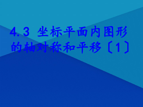 4.3《坐标平面内图形的轴对称和平移》第1课时参考课件2