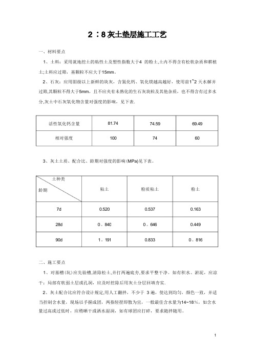 2∶8灰土垫层施工工艺