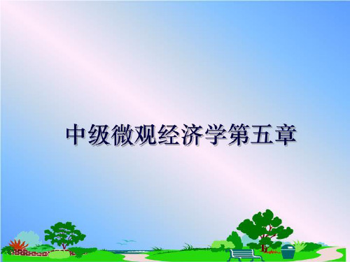 最新中级微观经济学第五章ppt教学课件