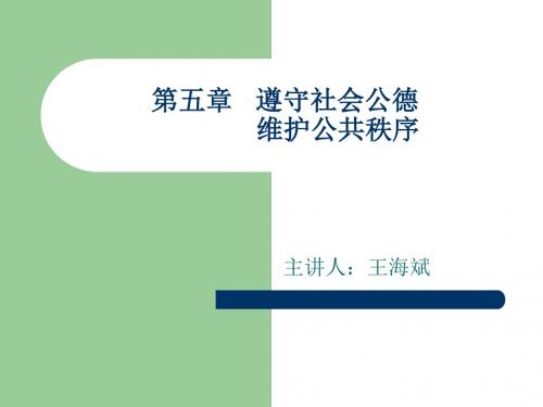 最新文档-遵守社会公德维护公共秩序-PPT精品文档