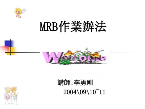 MRB作业办法