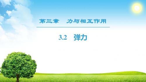 2018-2019学年高中物理沪科版必修1课件: 第3章 3.2 弹力