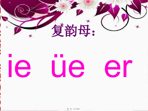 一年级语文上册《ie ǖe er》课件6 小学一年级上册语文课件