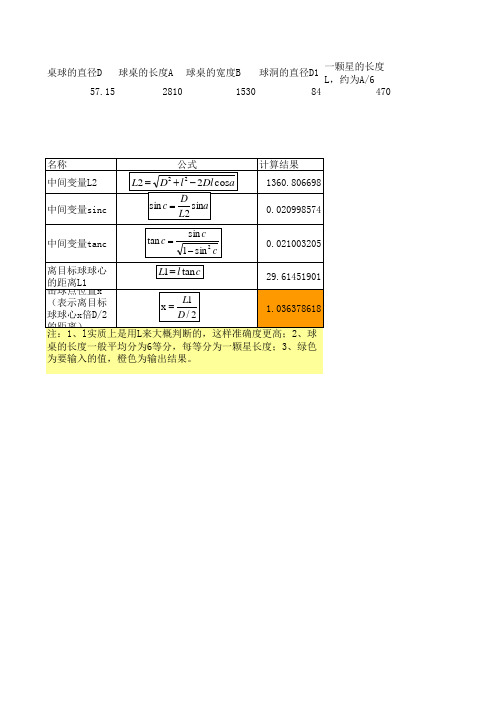 桌球计算数学模型