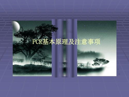 PCR基本原理及注意事项