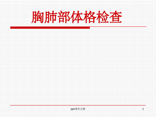 肺部体格检查_视、触、叩诊、听诊1ppt课件