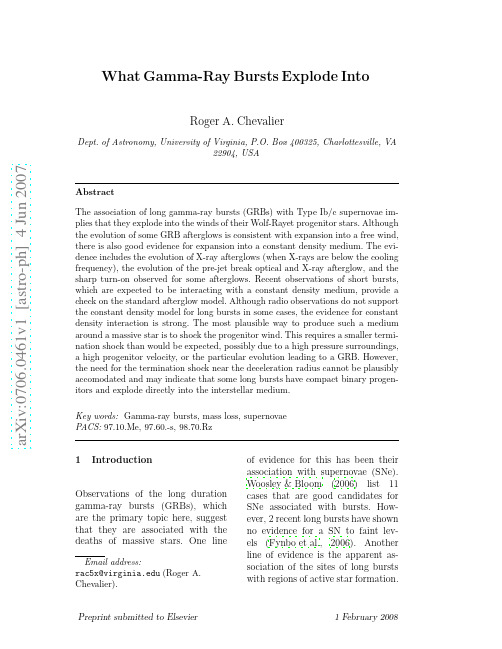 What Gamma-Ray Bursts Explode Into