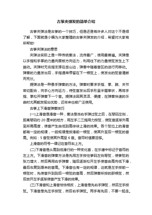 古筝夹弹发的简单介绍