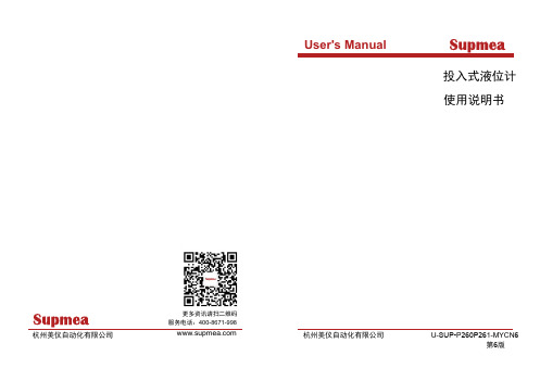 投入式液位计 P260 P261 使用说明书