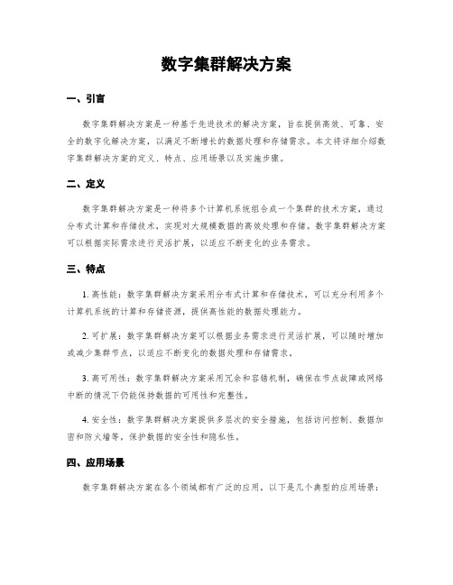 数字集群解决方案