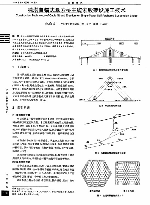 独塔自锚式悬索桥主缆索股架设施工技术