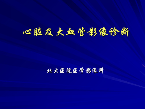 心脏及大血管影像诊断第一部分ppt课件