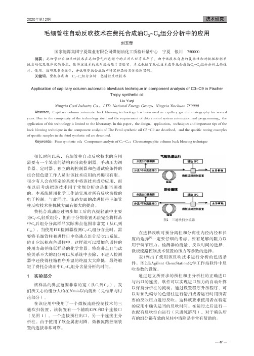 毛细管柱自动反吹技术在费托合成油C3~C9组分分析中的应用