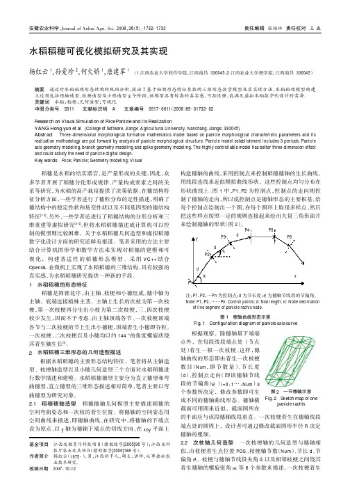 水稻稻穗可视化模拟研究及其实现