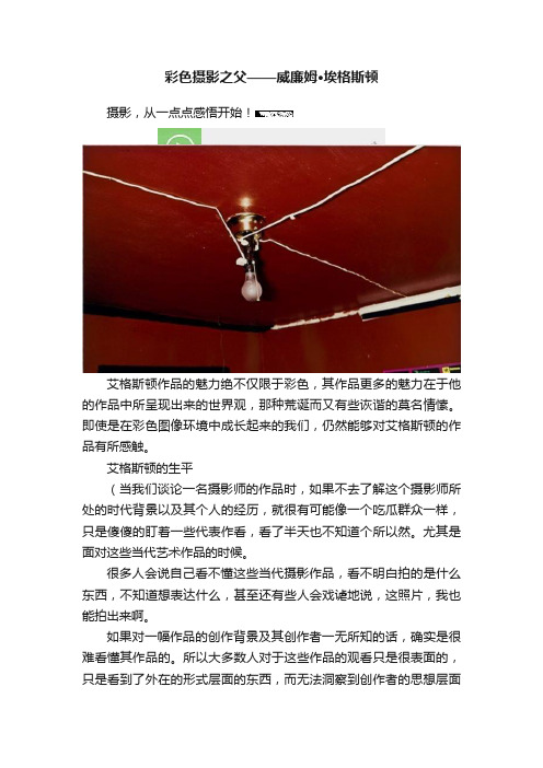 彩色摄影之父——威廉姆·埃格斯顿