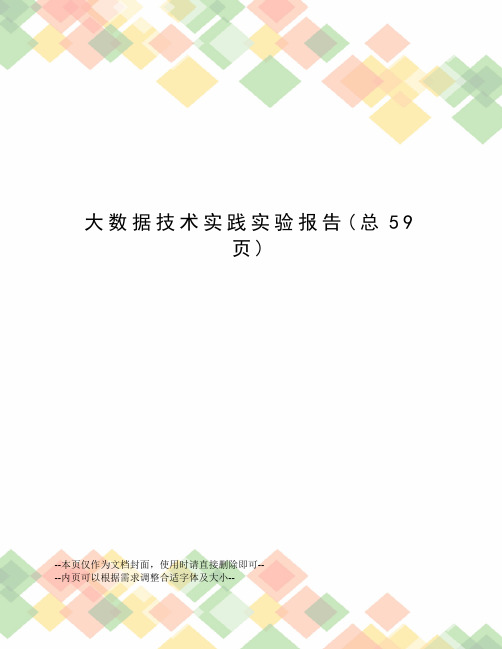 大数据技术实践实验报告