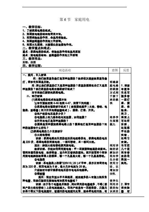 1.6  家庭用电