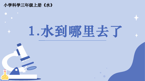 《水到哪里去了》小学科学三年级上册PPT课件