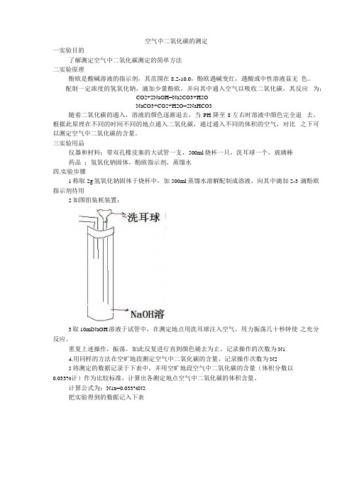 空气中二氧化碳的测定2