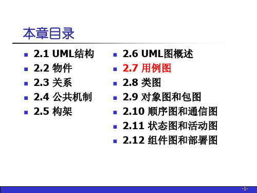 UML中文课件-用例图类图对象图包图