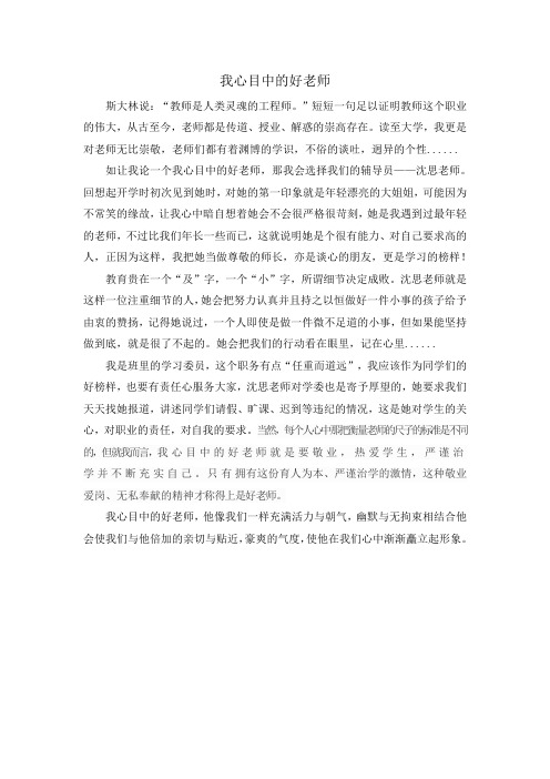 我心目中的好老师