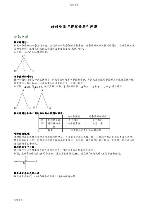 轴对称及将军饮马问题.教师版