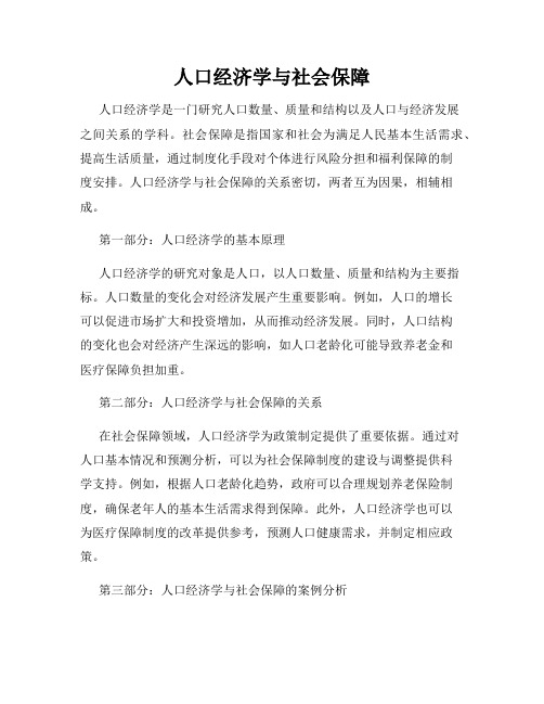 人口经济学与社会保障